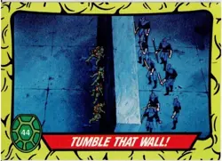 Teenage Mutant Ninja Turtles #44 Trading Card Tumble That Wall 1989 New Mint - Image 1