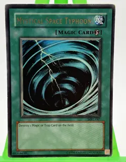 YuGiOh Mystical Space Typhoon MRL-047 Super Rare Foil Unlimited English Spell - Image 1