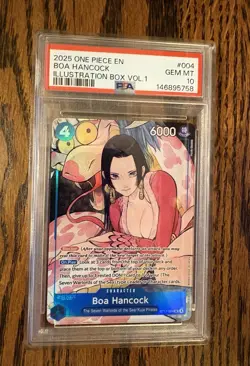 Bandai 2025 One Piece CCG Boa Hancock ST17-004 SR EN PSA 10 Illustration Box - Image 1