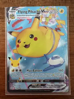 Flying Pikachu Vmax 007/025 SWSH Celebrations Full Art Pokemon Card MINT - Image 1