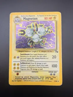 Magneton - Pokemon Trading Card Game - Fossil Set - Shiny Holo Rare - Image 1