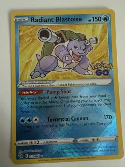 Radiant Charizard & Blastoise Pokemon GO TCG Cards 011/078, 018/078 - Image 4