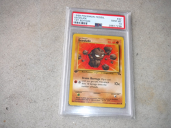 1999 POKEMON FOSSIL GEODUDE 1ST EDITION CARD #47 ROCK POKEMON GRADED PSA 10 - Image 1