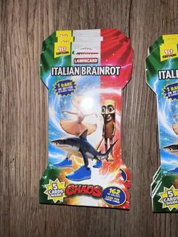 Italian Brainrot 1st Edition Lamincard Card Packs - 15 Sealed Packs - Image 2