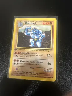 Pokemon Card - Machoke GERMAN Base Set 34/102 Uncommon 1st Edition Nm - Image 1
