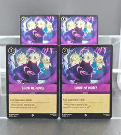 Disney Lorcana Show Me More! 82/204 Archazia's Island Super Rare 4 Cards Set - Image 1