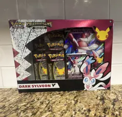 Pokemon TCG Celebrations Dark Sylveon V Collection Box 23 Cards English 2021 - Image 1