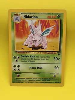 Nidorino 54/130 - Base Set 2 Pokemon 2 NEAR mint - Image 1