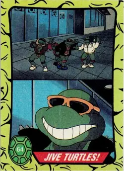 Teenage Mutant Ninja Turtles #64 Trading Card Jive Turtles 1989 Mint - Image 1