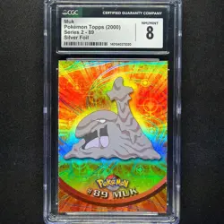 topps Pokemon TV Animation Edition Series 2 Rainbow Holo Foil CGC 8 #89 Muk - Image 1