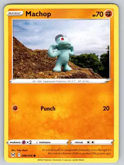 Machop 086/196 Common Lost Origin Pokemon Near Mint - Image 1
