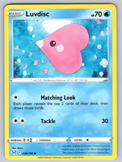 Luvdisc 038/196 Common Lost Origin Pokemon Near Mint - Image 1