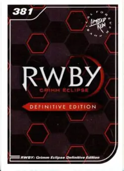 RWBY Grimm Eclipse Limited Run Games Silver Trading Card #381 New NO Creases - Image 1