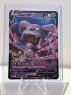 Pokemon Granbull V 057/172 SWSH09 Brilliant Stars Holo Ultra Rare English 210 - Image 1