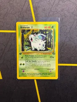 Nidoran 57/64 Pokemon TCG 1st Edition Jungle WOTC - HP - Image 1