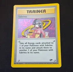 Pokemon TCG Sabrina 20/132 Gym Challenge Unlimited Regular Uncommon EN WotC 1999 - Image 1