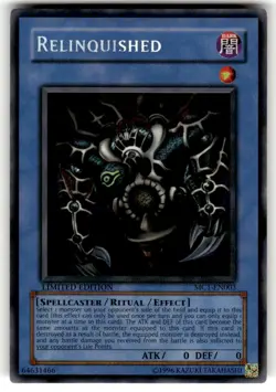 Relinquished MC1-EN003 Secret Rare Master Collection Volume 1 Yu-Gi-Oh Near Mint - Image 1
