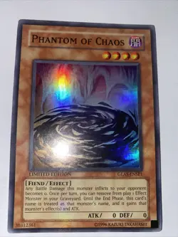 💎Yu-Gi-Oh! TCG Phantom of Chaos GLAS-ENSE1 Limited Super Rare MINT💎 - Image 1