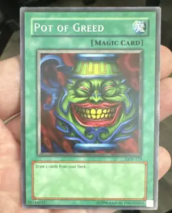 Konami Yu-Gi-Oh! Pot of Greed LOB-119 LOBEWD Unlimited Rare ENG - Image 1
