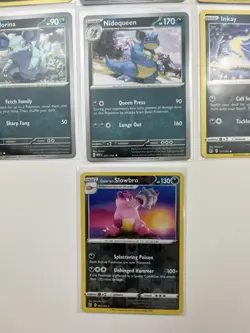 7 Card Lot various Pokemon persian inkay nidoran slow bro pangoro TCG common - Image 4