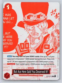 But Ace Here Said You Deserved It!! 3rd Anniversary Promo OP13-019 Foil NM - Image 1
