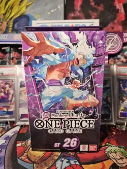 One Piece TCG Monkey.D.Luffy Purple Black Starter Deck: ST26 Sealed - Image 1