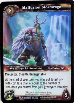 World of Warcraft TCG Malfurion Stormrage (Foil) - War of the Elements -17/220 - Image 1