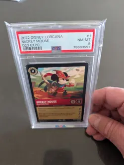 Disney d23 expo 2022 Lorcana Mickey Mouse PSA 8 - Image 4
