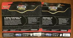 Pokemon Paldean Fates Tech Sticker Collection 3 Booster Pack Blister Lot Of 2 - Image 2