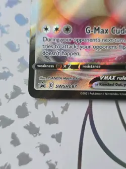 Eevee VMAX SWSH087 Pokemon Card Black Star Promo Rare Art Holo - Image 2