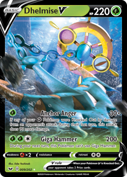 Dhelmise V (009/202) Sword & Shield: Base Set​ - Near Mint Holofoil Pokemon TCG - Image 1