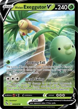 Alolan Exeggutor V (005/078) Pokemon GO​ - Near Mint Holofoil Pokemon TCG - Image 1