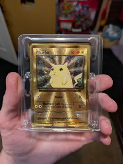 Pokemon Celebrations #58/102 Pikachu Gold Metal Ultra Premium Promo Sealed - Image 1