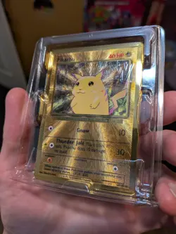 Pokemon Celebrations #58/102 Pikachu Gold Metal Ultra Premium Promo Sealed - Image 2