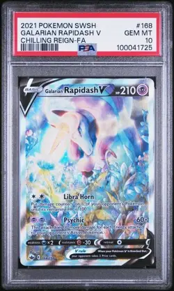 PSA 10 Galarian Rapidash V - 168/198 - Chilling Reign - Pokemon - Read Desc. - Image 1