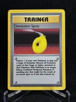 Pokemon Devolution Spray Base Set Trainer 72/102 Regular Rare Card - Image 1