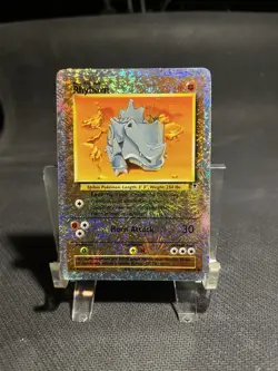 Rhyhorn 90/110 Reverse Holo LP Legendary Collection Pokemon Card Fireworks Holo - Image 1