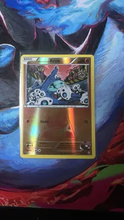 Team Magma’s Aron 12/34 Reverse Holo Double Crisis Pokemon Card LP 2015 - Image 1