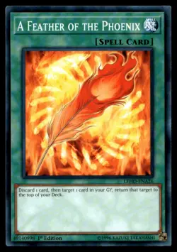 A Feather of the Phoenix Legendary Hero Decks LEHD-ENA26 MP YuGiOh TCG | Buy 10 - Image 1