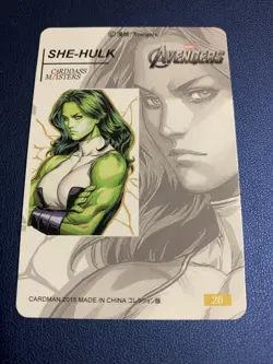 She-Hulk Marvel Hero Anime Doujin Gold Foil Holo Art Trading Card ACG Carddass - Image 2