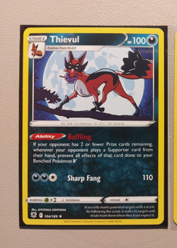 3x Thievul 104/189 & 2x Nickit 103/189 Pokemon card Astral Radiance NM - Image 2