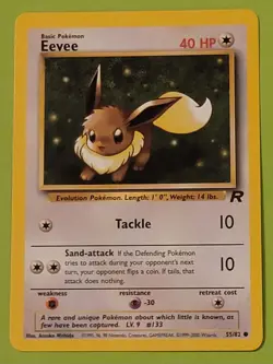 EEVEE - Team Rocket Set - 55/82 - Common - Pokemon Card - Unlimited - LP - Image 1