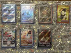 Nintendo Pokemon TCG 7-Card Lot Darkrai VSTAR, Eevee VMAX Full Art Holo - Image 1
