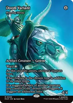x1 Doom Variant - Roaming Throne - Borderless M MTG Marvel Universe M/NM, Englis - Image 1