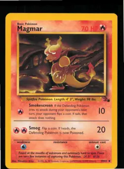 Magmar 39/62 Uncommon Fossil Pokemon Unlimited Near Mint - Image 1