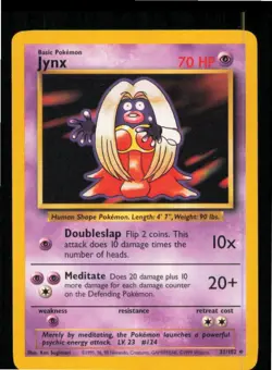 Jynx 31/102 Uncommon Base Set Unlimited Pokemon Lightly Played - Image 1