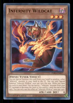Yugioh Infernity Wildcat #PHRA-EN017 Phantom Rage LP - Image 1