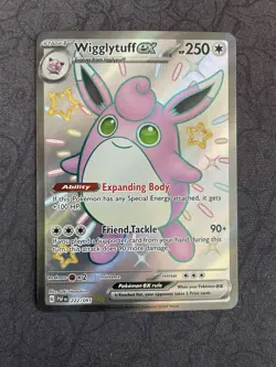 Pokemon TCG Wigglytuff ex Scarlet & Violet: Paldean Fates 222/091 Holo Shiny... - Image 1