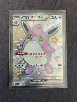 Pokemon TCG Wigglytuff ex Scarlet & Violet: Paldean Fates 222/091 Holo Shiny... - Image 3