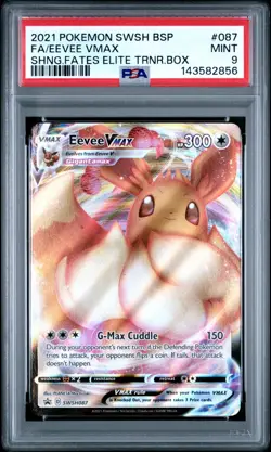 2020 Pokemon Black Star Promo SWSH087 Eevee Vmax Shining fates ETB PSA 9 Mint - Image 1